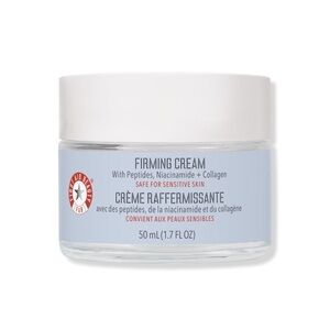 brand new first aid beauty firming cream with peptides, niacin amide, collagen